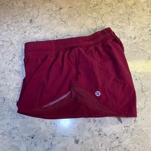RARE Maroon Lululemon Hotty Hot short